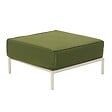 OVIALA - Pouf pour salon de jardin modulable en tissu vert kaki - Patio - vignette