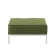 OVIALA - Pouf pour salon de jardin modulable en tissu vert kaki - Patio - vignette