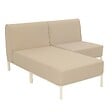 OVIALA - Salon de jardin bas modulable uni 2 places beige - Patio - vignette