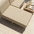 OVIALA - Salon de jardin bas modulable uni 2 places beige - Patio - vignette