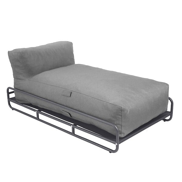 OVIALA - Structure pour méridienne de salon de jardin modulable gris - Mixi - large
