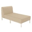 OVIALA - Méridienne pour salon de jardin modulable en tissu beige - Patio - vignette