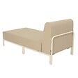OVIALA - Méridienne pour salon de jardin modulable en tissu beige - Patio - vignette
