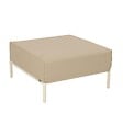 OVIALA - Pouf pour salon de jardin modulable en tissu beige - Patio - vignette