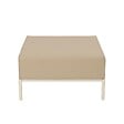 OVIALA - Pouf pour salon de jardin modulable en tissu beige - Patio - vignette