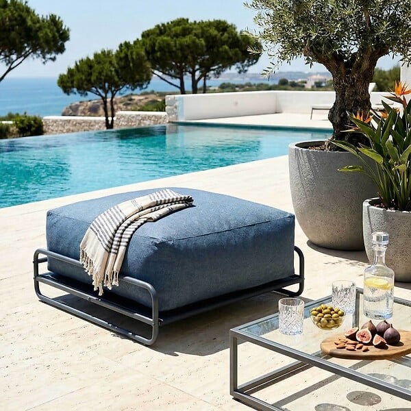 OVIALA - Structure pour fauteuil et pouf de salon de jardin modulable pacific - Mixi - large