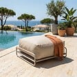 OVIALA - Structure pour fauteuil et pouf de salon de jardin modulable beige - Mixi - vignette