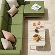 OVIALA - Salon de jardin bas modulable uni 5 places vert kaki - Patio - vignette