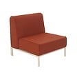 OVIALA - Chauffeuse pour salon pour jardin modulable en tissu terracotta - Patio - vignette