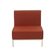OVIALA - Chauffeuse pour salon pour jardin modulable en tissu terracotta - Patio - vignette