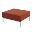 OVIALA - Pouf pour salon de jardin modulable en tissu terracotta - Patio - vignette