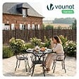VOUNOT - Clôture en canisse PVC 160x500cm imitation osier marron - vignette