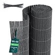 VOUNOT - Clôture en canisse PVC 100x300cm Anthracite - vignette