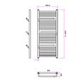 OTITEC - Sèche-serviettes électrique – 120 x 50 cm – Noir – 500W - Avec thermostat connecté - ELEGANT - vignette