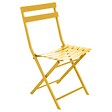 HESPERIDE - Chaise de jardin pliante "Greensboro" moutarde en acier traité époxy - vignette