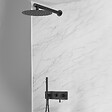 ESSEBAGNO - Molette colonne de douche encastrée mécanique noire mat - vignette