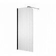 OTITEC - Paroi de douche italienne flûtée - 100 x 195 cm - Noir - Gauche - LUCIA - vignette