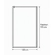 OTITEC - Paroi de douche italienne Clear - 120 x 195 cm - Or brossé - LINEA - vignette