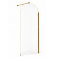 OTITEC - Paroi de douche italienne flûtée - 100 x 195 cm - Or brossé - SIENA - vignette