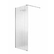 OTITEC - Paroi de douche italienne flûtée - 100 x 195 cm - Chrome - LINEA - vignette