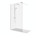 OTITEC - Paroi de douche italienne Clear - 120 x 195 cm - Chrome - LINEA - vignette