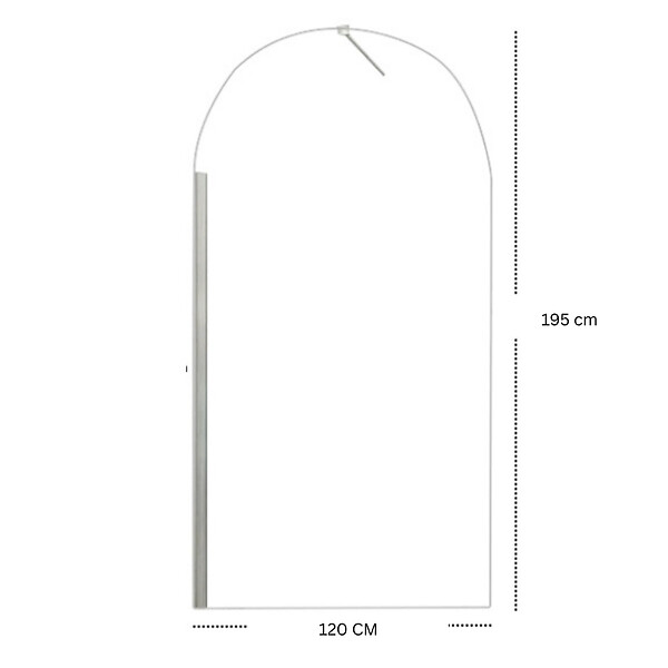 OTITEC - Paroi de douche italienne Clear - 120 x 195 cm - Cuivre brossé - SIENA - large