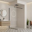 OTITEC - Paroi de douche italienne Clear - 120 x 195 cm - Noir - GAUCHE - LUCIA - vignette