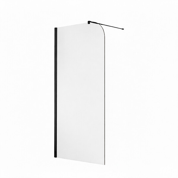 OTITEC - Paroi de douche italienne Clear - 120 x 195 cm - Noir - GAUCHE - LUCIA - large