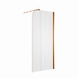 OTITEC - Paroi de douche italienne flûtée - 120 x 195 cm - Cuivre brossé - Droite - LUCIA - vignette