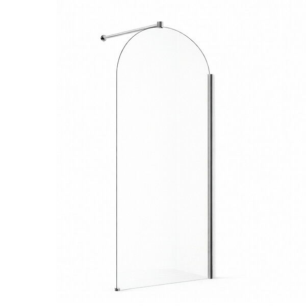 OTITEC - Paroi de douche italienne Clear - 120 x 195 cm - Chrome - SIENA - large