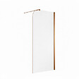 OTITEC - Paroi de douche italienne Clear - 120 x 195 cm - Cuivre brossé - Droite - LUCIA - vignette