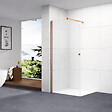 OTITEC - Paroi de douche italienne Clear - 100 x 195 cm - Cuivre brossé - GAUCHE - LUCIA - vignette
