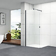 OTITEC - Paroi de douche italienne Clear - 100 x 195 cm - Noir - GAUCHE - LUCIA - vignette