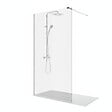 OTITEC - Paroi de douche italienne Clear - 100 x 195 cm - Chrome - LINEA - vignette