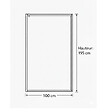 OTITEC - Paroi de douche italienne Clear - 100 x 195 cm - Chrome - LINEA - vignette