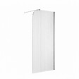 OTITEC - Paroi de douche italienne flûtée - 120 x 195 cm - Chrome - Droite - LUCIA - vignette