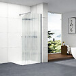 OTITEC - Paroi de douche italienne flûtée - 110 x 195 cm - Chrome - Droite - LUCIA - vignette