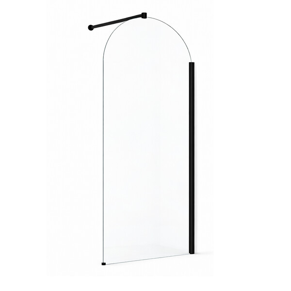 OTITEC - Paroi de douche italienne Clear - 110 x 195 cm - Noir - SIENA - large