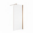 OTITEC - Paroi de douche italienne Clear - 110 x 195 cm - Cuivre brossé - Droite - LUCIA - vignette
