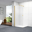 OTITEC - Paroi de douche italienne Clear - 120 x 195 cm - Or brossé - GAUCHE - LUCIA - vignette
