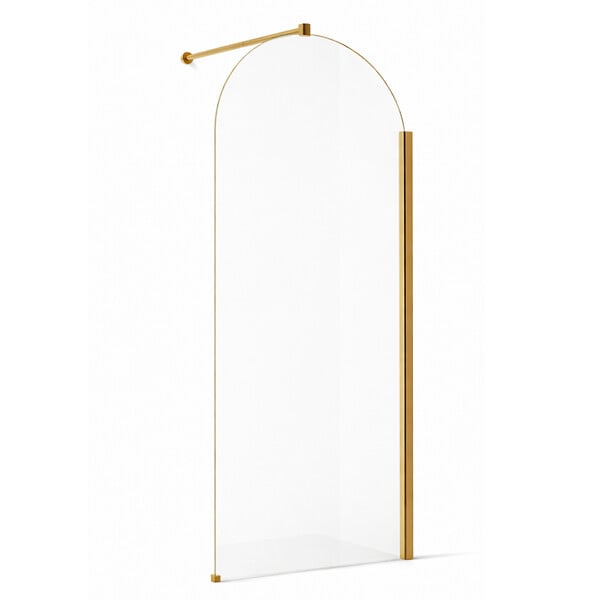OTITEC - Paroi de douche italienne flûtée - 110 x 195 cm - Or brossé - SIENA - large