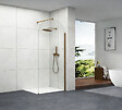 OTITEC - Paroi de douche italienne Clear - 110 x 195 cm - Cuivre brossé - SIENA - vignette
