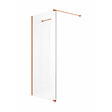 OTITEC - Paroi de douche italienne Clear - 120 x 195 cm - Cuivre brossé - LINEA - vignette