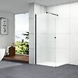 OTITEC - Paroi de douche italienne Clear - 110 x 195 cm - Noir - GAUCHE - LUCIA - vignette
