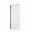 OTITEC - Paroi de douche italienne flûtée - 100 x 195 cm - Chrome - Gauche - LUCIA - vignette