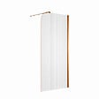 OTITEC - Paroi de douche italienne flûtée - 100 x 195 cm - Cuivre brossé - Droite - LUCIA - vignette