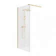 OTITEC - Paroi de douche italienne flûtée - 100 x 195 cm - Or brossé - LINEA - vignette
