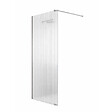 OTITEC - Paroi de douche italienne flûtée - 120 x 195 cm - Chrome - LINEA - vignette