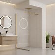 OTITEC - Paroi de douche italienne Clear - 100 x 195 cm - Or brossé - GAUCHE - LUCIA - vignette