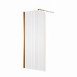 OTITEC - Paroi de douche italienne flûtée - 100 x 195 cm - Cuivre brossé - Gauche - LUCIA - vignette
